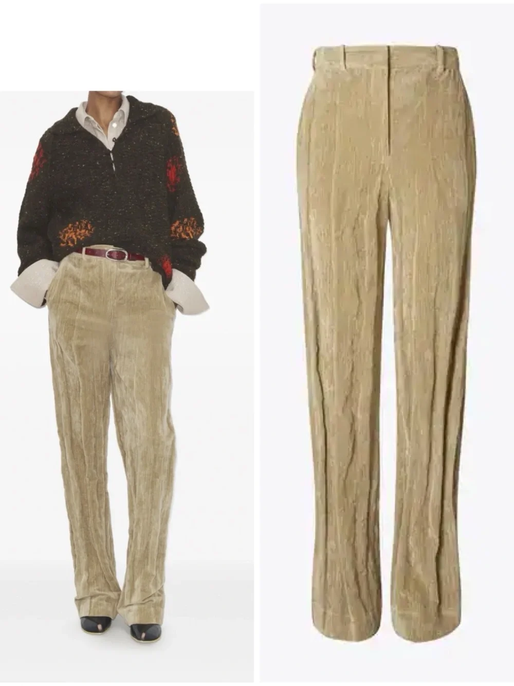 New Tory Burch crushed cotton velvet pants $995 2